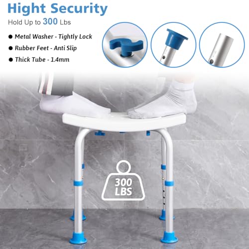 Souheilo FSA/HSA Eligible Shower Chair for Inside Shower, Shower Stool for Insidetub, Tool-Free Assembly Shower Seat for Bathtub, Shower Bath Chairs for Seniors/Disabled by SOUHEILO - Image 3