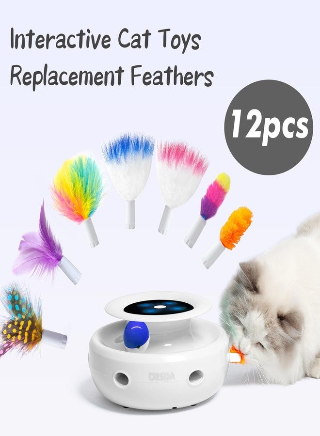 ORSDA 12 Pcs Feathers Replacement and Soft Furry Accessories ONLY Fits Cat Toys, Interactive Toys for Indoor Cats-NOT fits for Other Brand Toys - Image 3