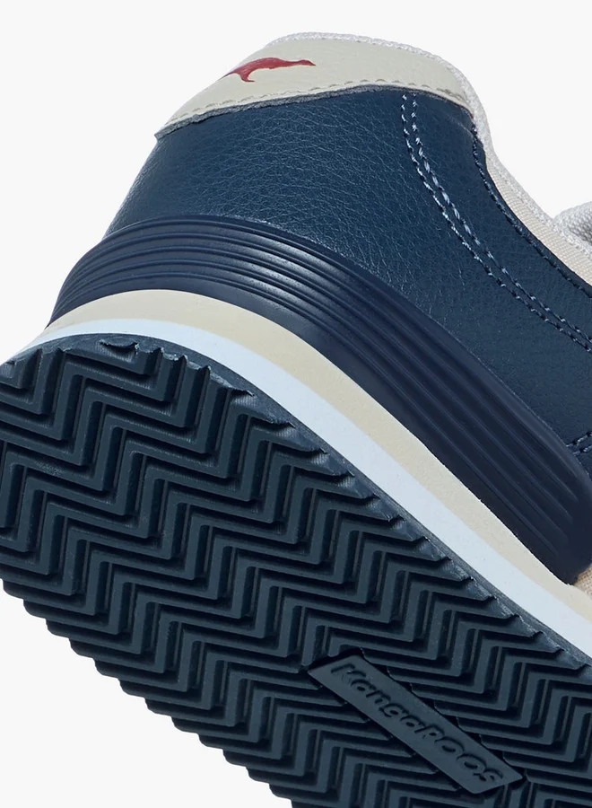 كانغاروس Boys' Colourblock Sports Shoes with Hook and Loop Closure