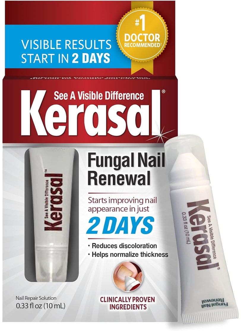 Kerasal Kerasal Nail Renewal, Restores Appearance of Discolored or Damaged Nails, 0.33 fl oz (Packaging May Vary) 