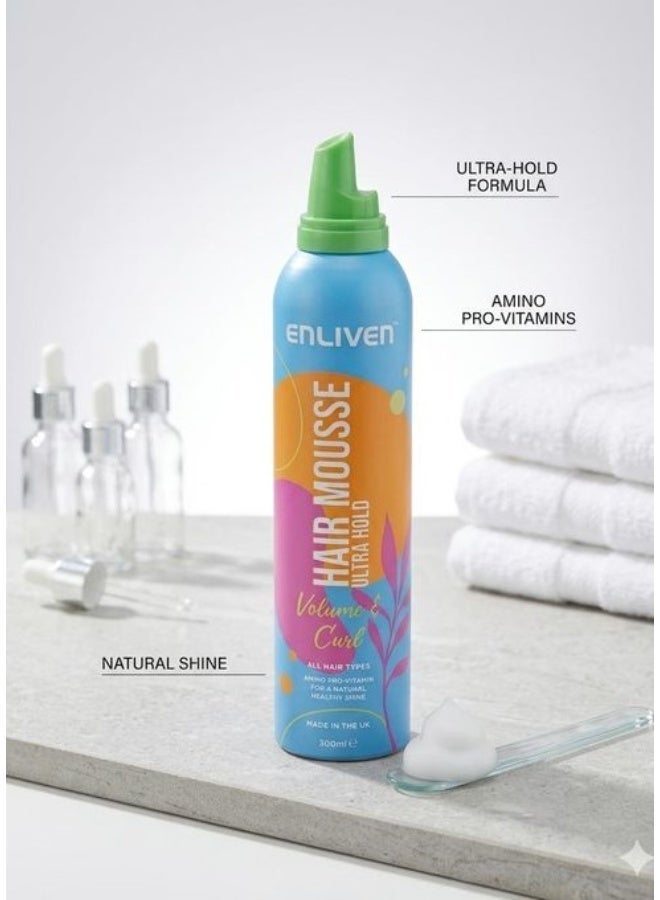 ENLIVEN Hair Mousse Spray Ultra Hold 300ml - Image 2