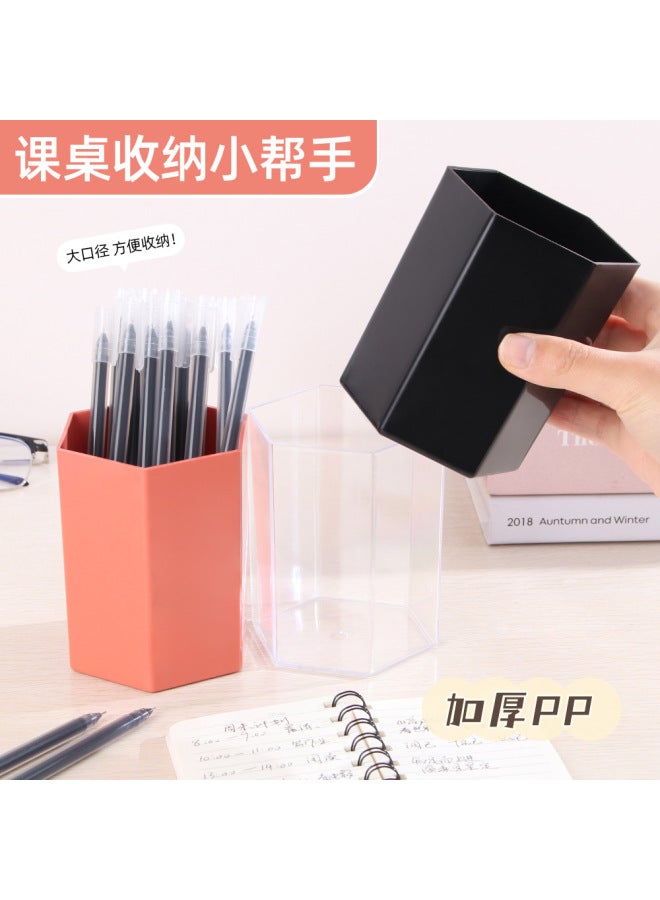 HELPS Multi-functional Large-capacity Pen Holder Creative Student Desktop Stationery Pen Barrel Office Simple Cosmetic Brush Storage Barrel - Image 2