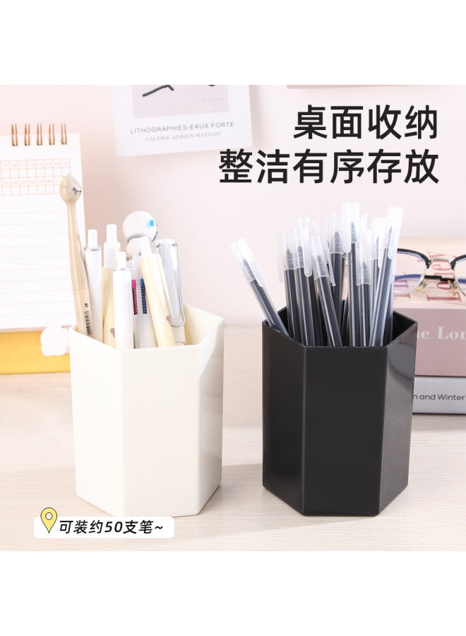 HELPS Multi-functional Large-capacity Pen Holder Creative Student Desktop Stationery Pen Barrel Office Simple Cosmetic Brush Storage Barrel - Image 3