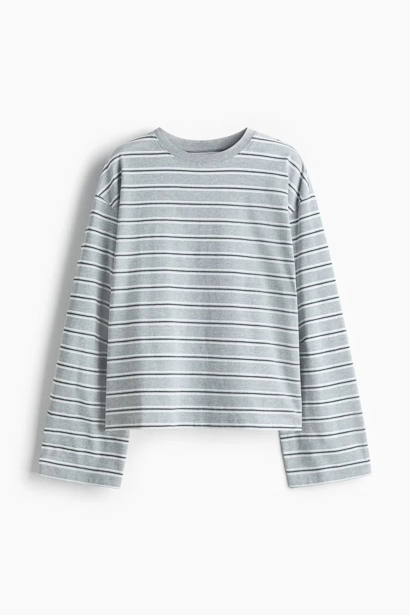 Long-sleeved cotton top