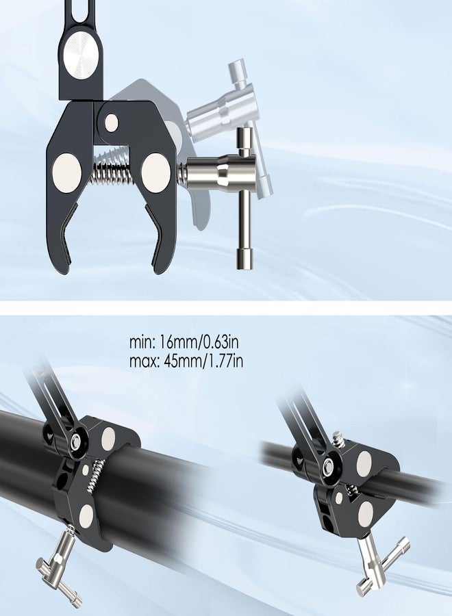 CreaDream Aluminium Tablet Mount Clamp for Spin Bike, Stationary Bicycle, Treadmill, Stroller Indoor Bike, Peloton, Elliptical - Compatible with 4.7-13" Tablet, iPad Pro, Air, Mini, Galaxy Tab - Image 4