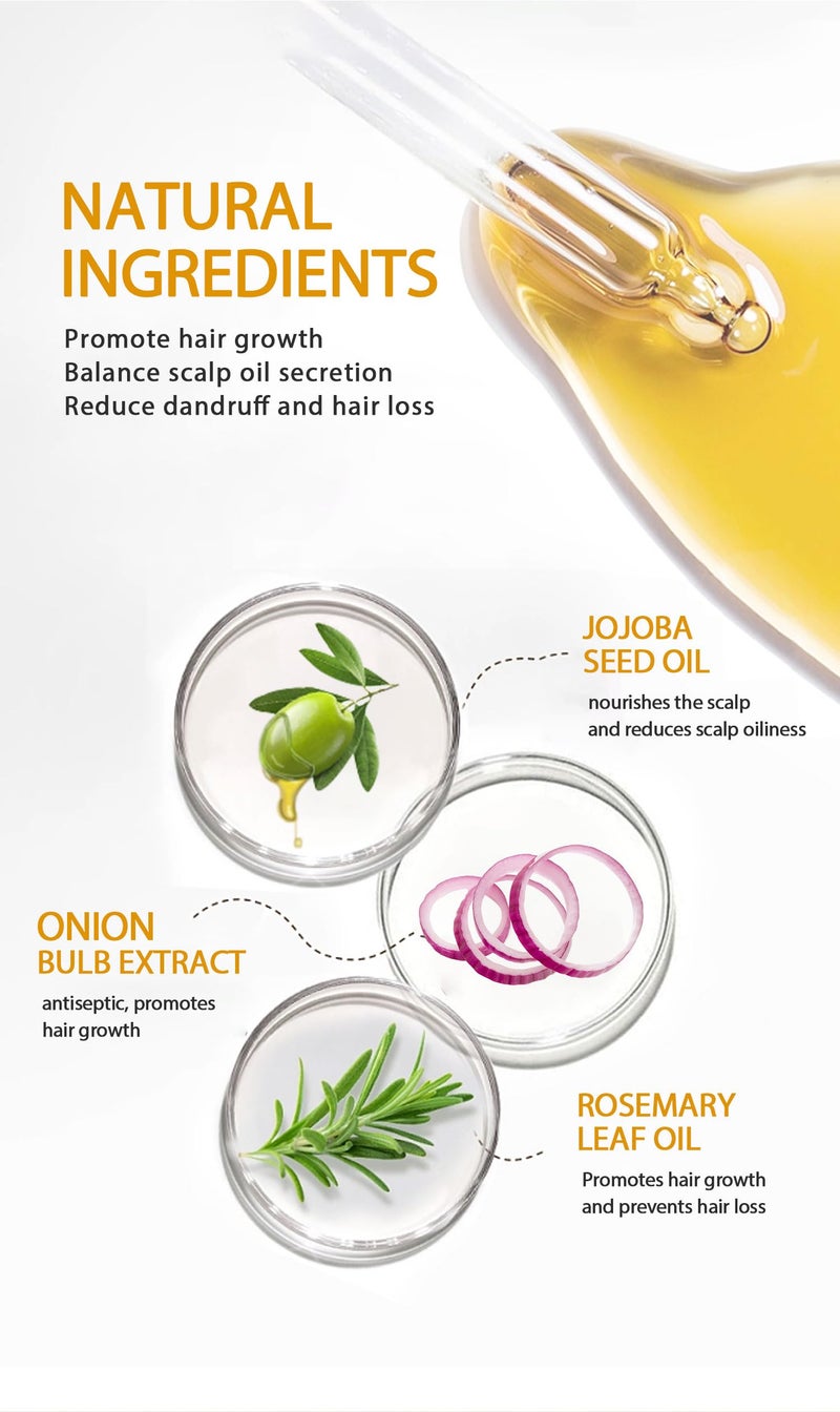 Lanthome Organic Hair Growth Spray enriched withRosemary, Onion Oil for Growth and Black Seed Oil Control Hair Loss(C, 1 Fl Oz, Unisex, Adult) - Image 5