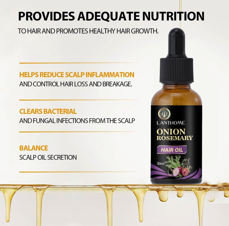 Lanthome Organic Hair Growth Spray enriched withRosemary, Onion Oil for Growth and Black Seed Oil Control Hair Loss(C, 1 Fl Oz, Unisex, Adult) - Image 4