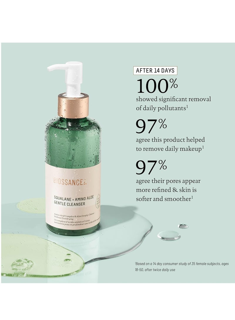 BIOSSANCE Biossance Squalane + Amino Aloe Gentle Cleanser. Foaming Gel Face Wash to Deeply Clean Pores and Remove Makeup. Hydrating, Non-Stripping Formula (6.76 fl oz) - Image 2