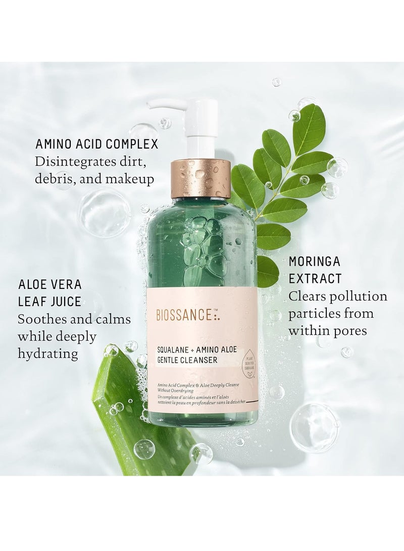 BIOSSANCE Biossance Squalane + Amino Aloe Gentle Cleanser. Foaming Gel Face Wash to Deeply Clean Pores and Remove Makeup. Hydrating, Non-Stripping Formula (6.76 fl oz) - Image 4