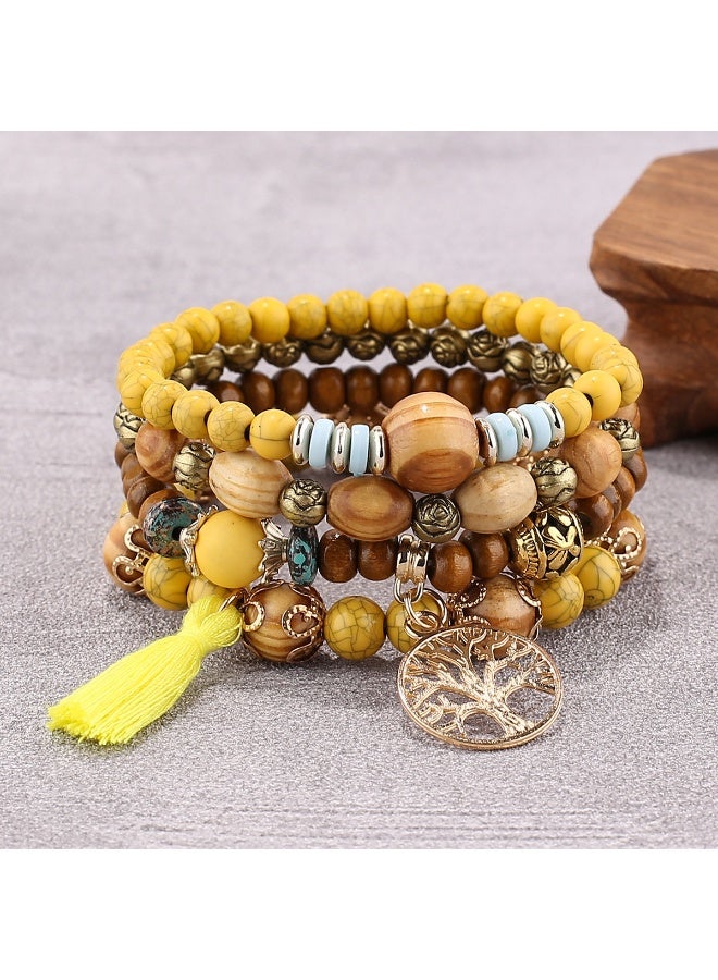 NIBEMINENT Western Style Tassel Multi-layer Bracelet