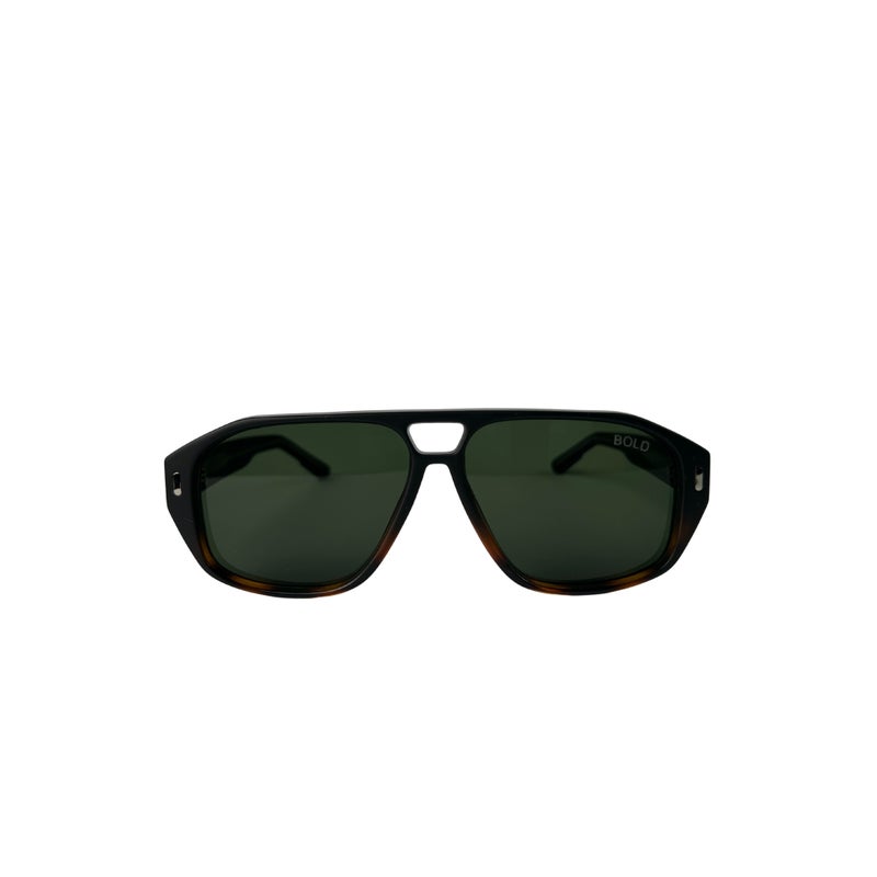 BOLD Velo aviator Sunglasses for unisex - Olive brown black (1 Year Guarantee) - Image 1