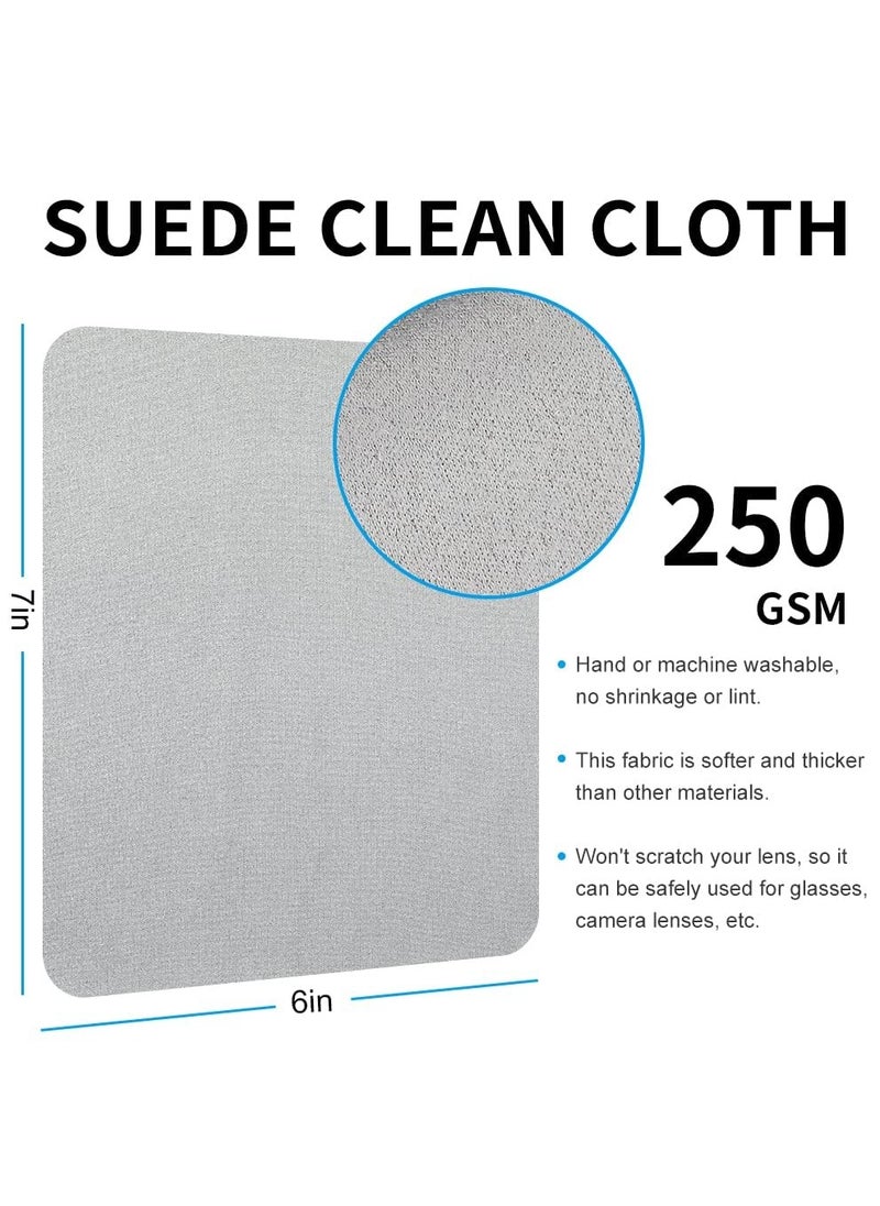 Generic - Eyeglasses Cleaning Cloth Set, Suede Lens Cleaning Cloths for Glasses, Screens, Phones, and Cameras (50 PCS, Grey) - Image 1