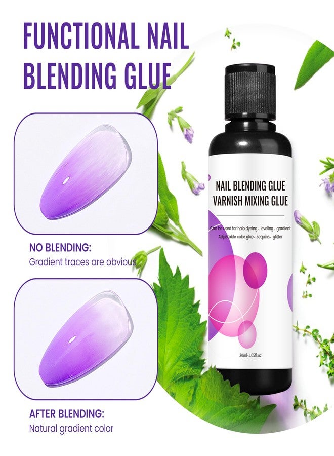 AIJIMEI Clear Nail Blending Glue Kit, 30ml/1fl.oz Clear Sequins Mixing Glue with 60ml Nail Brush Cleaner Gel, Nail Glitter Powder Clear Mixer Glue for Nail Art Gel Polish thinner for DIY - Image 5