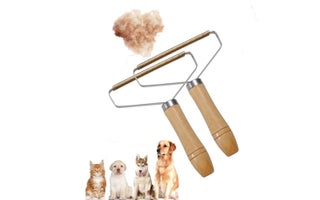 fority Portable Lint Remover (2 Pack) Pet Hair Remover, Dog Hair Remover Lint Cleaner Pro Lint Roller Lint Shaver Clean Tool, for Carpets, Car Mats, Blanket, Clothes, Furniture