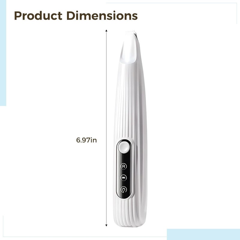 Dog Paw Trimmer with Led, Cordless Pet Hair Clippers, Low Noise, Rechargeable Dog Grooming Tool, Waterproof Precision Blades - Image 4
