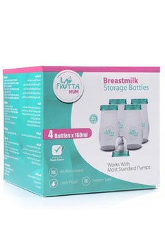 La Frutta MUM Breast Milk Storage Bottles 4 pcs 160ml with bottle Nipple 