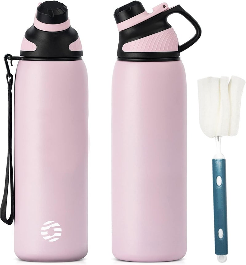 FjBottle زجاجة مياه من الفولاذ المقاوم للصدأ من ، مزودة بغطاء مغناطيسي، سعة 600 مل/800 مل/1 لتر/1.5 لتر، خالية من مادة BPA، معزولة حراريًا، مناسبة للرياضة والعمل والسفر. - Image 1