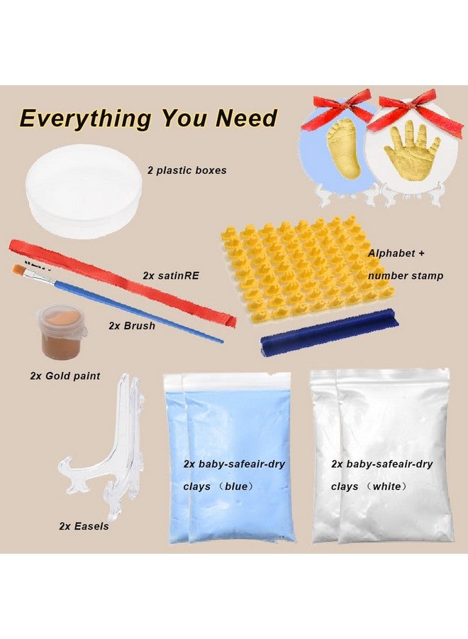 Elfzone Inkless Hand and Footprint Kit - Baby Handprint Stamp or Footprint Keepsake Kit, Easy No-Bake DIY Clay Impression, Paw Print kit for Dogs and Cats - Image 4