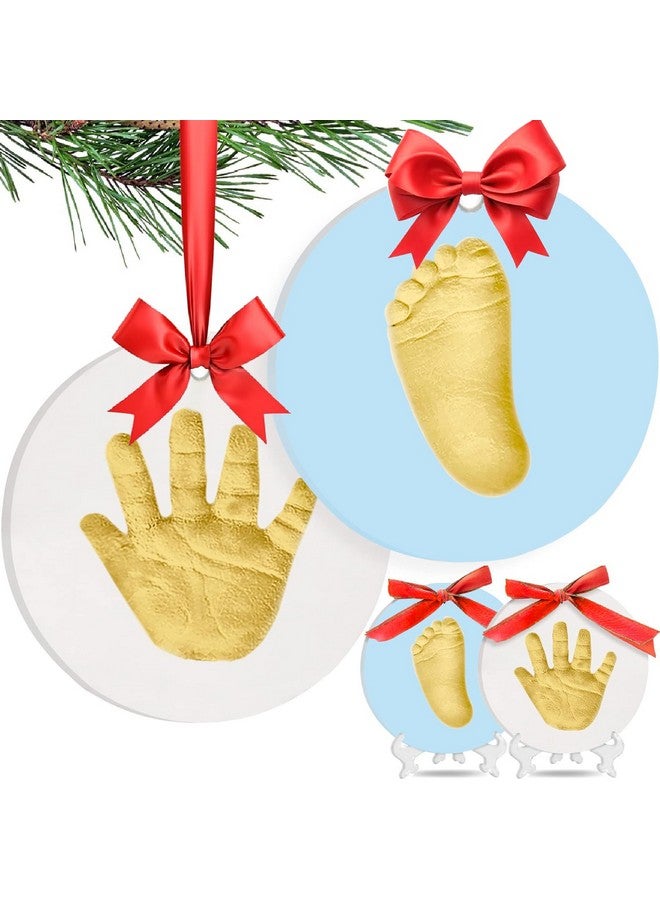 Elfzone Inkless Hand and Footprint Kit - Baby Handprint Stamp or Footprint Keepsake Kit, Easy No-Bake DIY Clay Impression, Paw Print kit for Dogs and Cats - Image 1