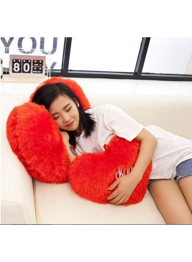 Minitrees Love Heart Shaped Cute And Lovely Soft Plush Pillow35 Cm(Red) - Image 3