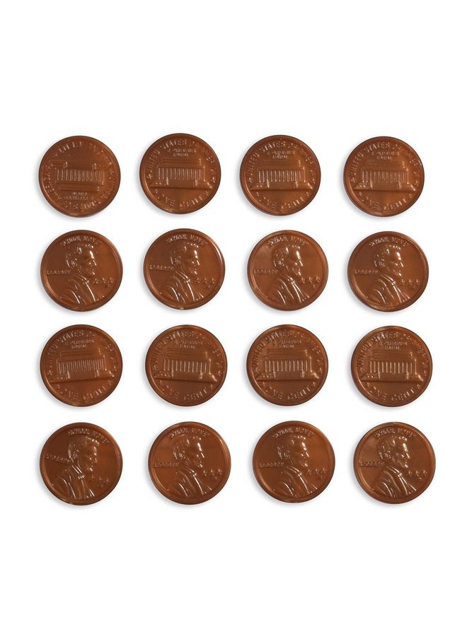 Learning Advantage LEARNING ADVANTAGE Play Pennies - Set of 100 Plastic Coins - Designed and Sized Like Real US Currency - Teach Money Math With This Pretend Play Resource  - Image 2