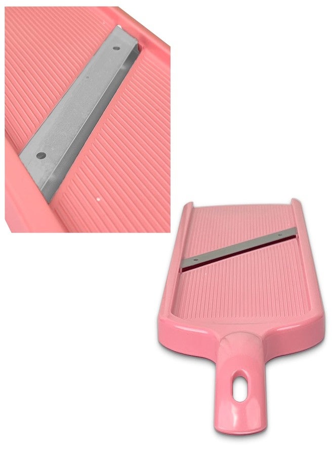 KAKUSEE Mandoline Wide Cabbage Slicer 4.7 inches Pink, Julienne Thickness: 0.04 inch (1 mm), with Safety Holder, Made in Tsubame Japan (Pink) - Image 4
