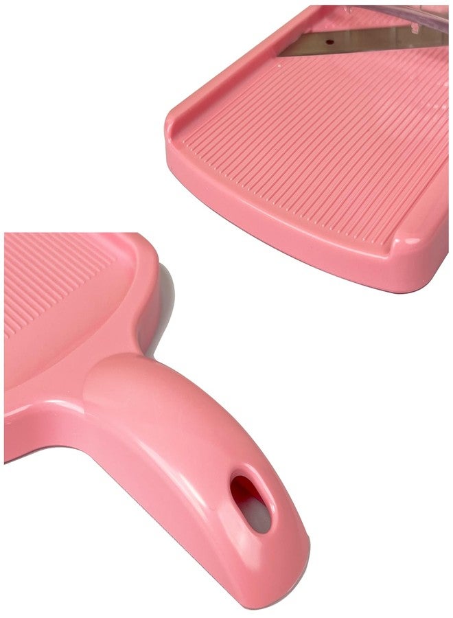 KAKUSEE Mandoline Wide Cabbage Slicer 4.7 inches Pink, Julienne Thickness: 0.04 inch (1 mm), with Safety Holder, Made in Tsubame Japan (Pink) - Image 3
