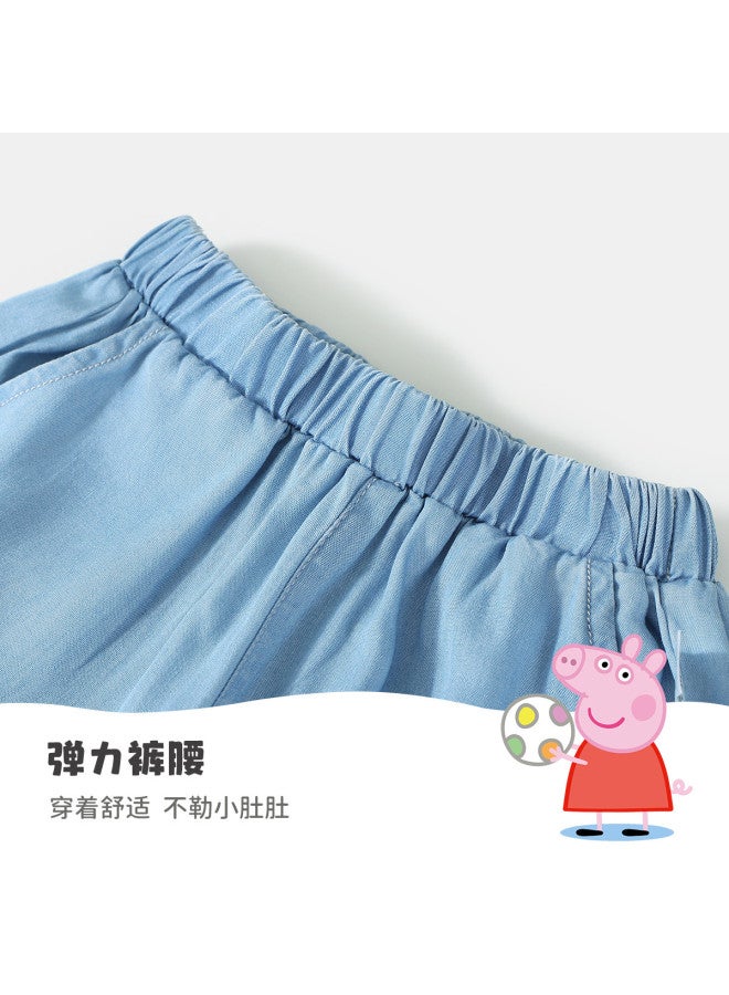 Peppa Pig 25 Summer Thin Boys' Casual Denim Shorts Soft & Breathable Infant Pants - Image 4