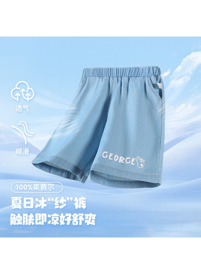 Peppa Pig 25 Summer Thin Boys' Casual Denim Shorts Soft & Breathable Infant Pants - Image 2