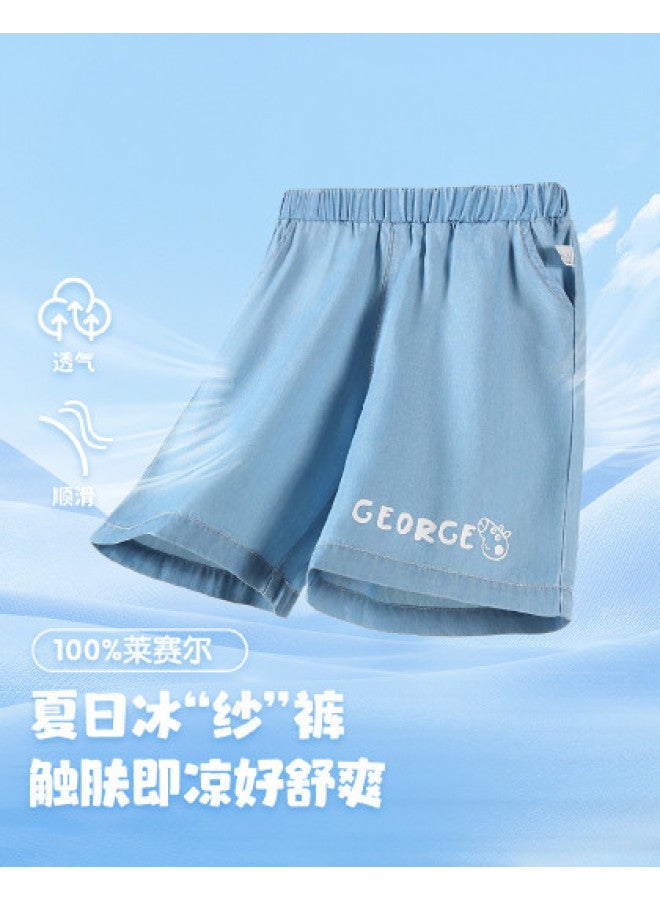 Peppa Pig 25 Summer Thin Boys' Casual Denim Shorts Soft & Breathable Infant Pants - Image 1