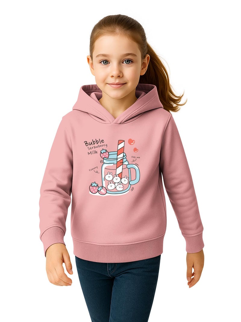HELLCAT Trendy Cotton Blend Hoodie Sweatshirt for Girls - Pack of 1_Pink_15-16Years - Image 1