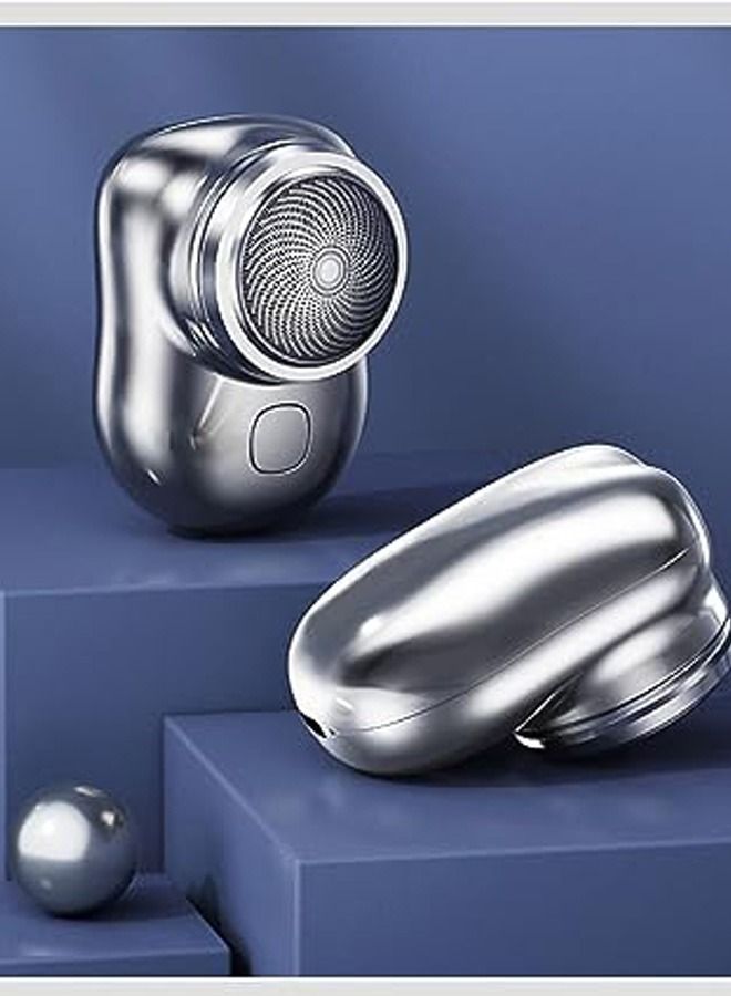 ميني شاف - ماكينة حلاقة كهربائية محمولة، محسّنة لعام 2023، للرجال، حلاقة جافة ورطبة قابلة للسفر، قابلة لإعادة الشحن عبر USB، صغيرة الحجم وملائمة للسفر. - Image 4