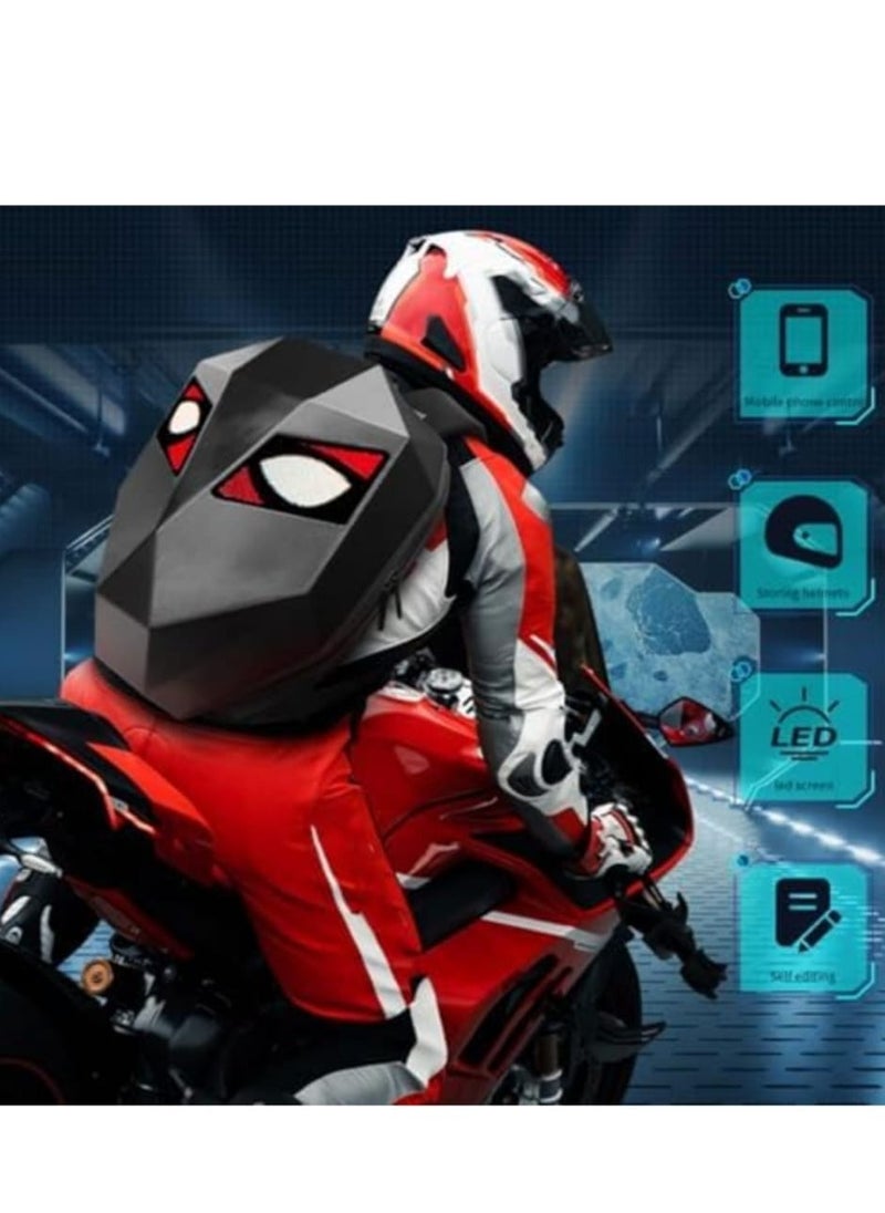 Generic - LED Motorcycle Backpack for Men With Programmable Full Color Screen Waterproof, LED Screen Bag - Image 1