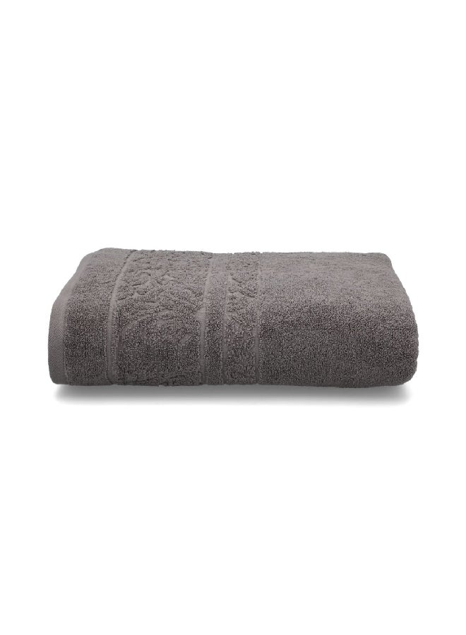 Cannon Soft Highly Absorbent and Quick Drying Jacquard Beach Towel Zinc 100 x 150cm CN JE100X150-ZINC - Image 1