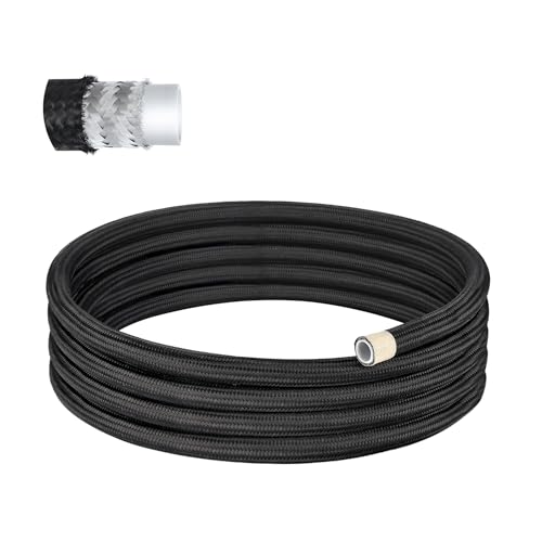 EVIL ENERGY 10AN PTFE Fuel Hose Line, AN10 Fuel Line E85 Nylon Braided 10FT Black - Image 1