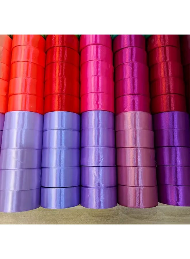 Smoke Purple 3 Rolls Luxury Ribbon 56 Colors Glossy Craft for Wedding Gift Wrapping Thanksgiving - Image 2