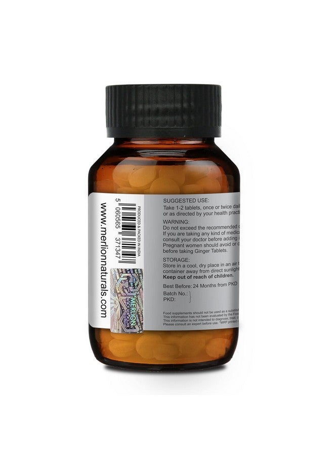 MERLION NATURALS Merlion Naturals Ginger Tablets, Zingiber officinale, 500mg (120 Tablets)  - Image 4