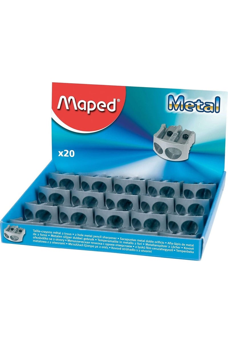 Maped Classic 2 Hole Metal Pencil Sharpener Display x20 (506700) - Image 1