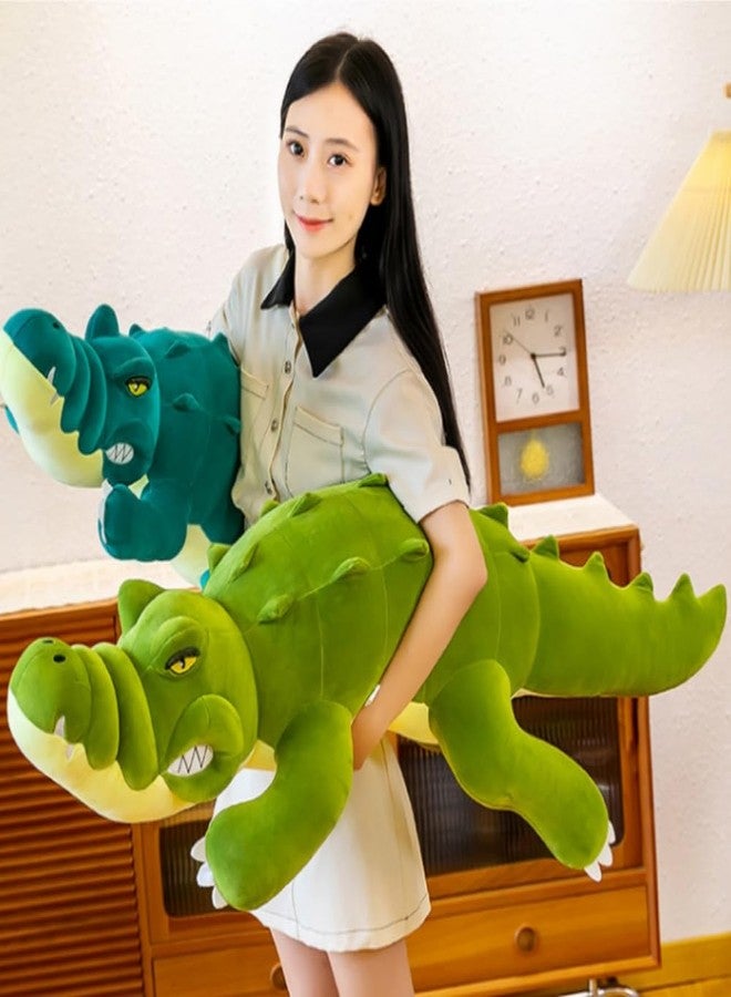 OUKEYI 31 Inch/80cm Crocodile Big Hugging Pillow, Cute Alligator Plush Stuffed Animal,Crocodile Plush Toy Sleeping Long Pillow Toy Gifts for Kids, Birthday, Christmas, Green - Image 2