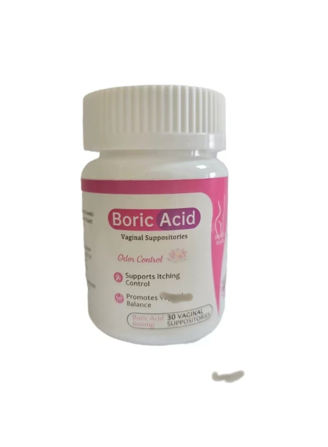 NutraBlast Boric Acid Suppositories 30 Count 600mg Intimate Health Support 