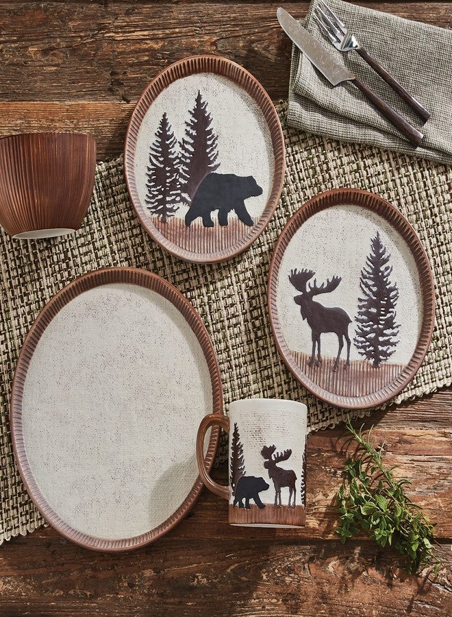 Park Designs Brown Wilderness Trail Bear Salad Plate Set of 4 - Image 2