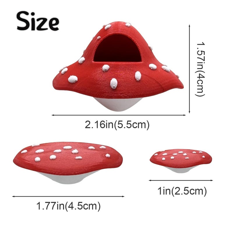 Julang Jumping Spider Enclosure Accessories â€“ 3 Pcs Jumping Spider Mushroom Styling Platforms with Magnetic Mounting for Climbing, Resting and Exploration - Image 2