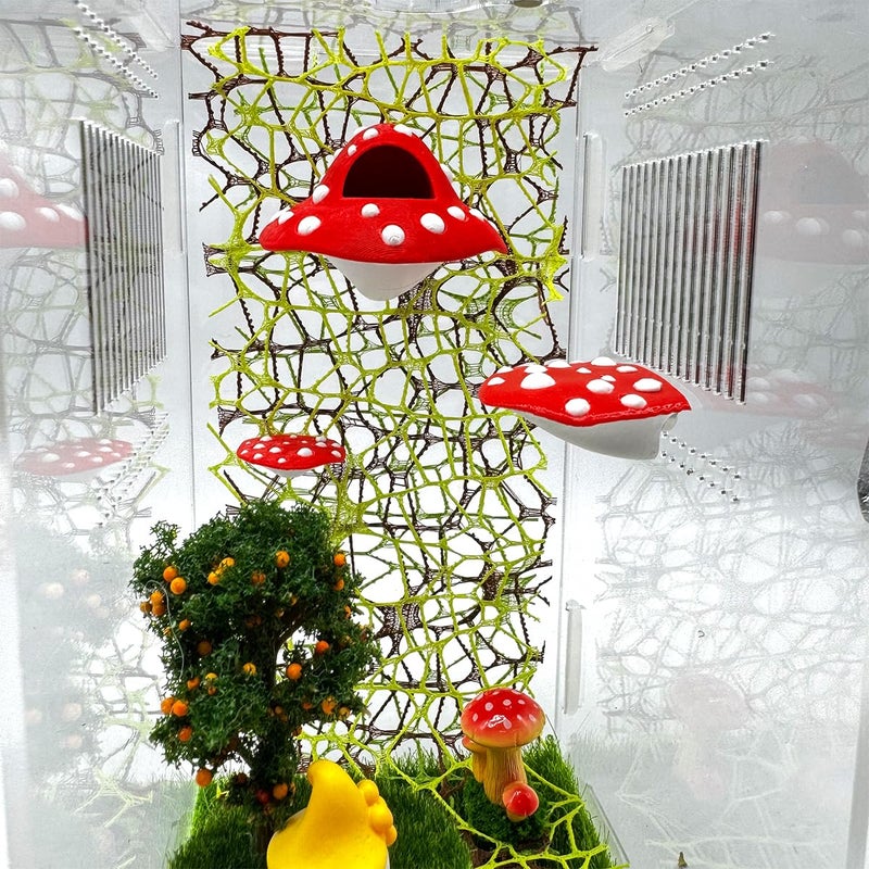 Julang Jumping Spider Enclosure Accessories â€“ 3 Pcs Jumping Spider Mushroom Styling Platforms with Magnetic Mounting for Climbing, Resting and Exploration - Image 3