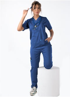 RZ RZ2 Women's Medical Scrub, Comfortable and soft Lycra and polyester blend, 2-piece set, ideal for medical environments.  - Image 1