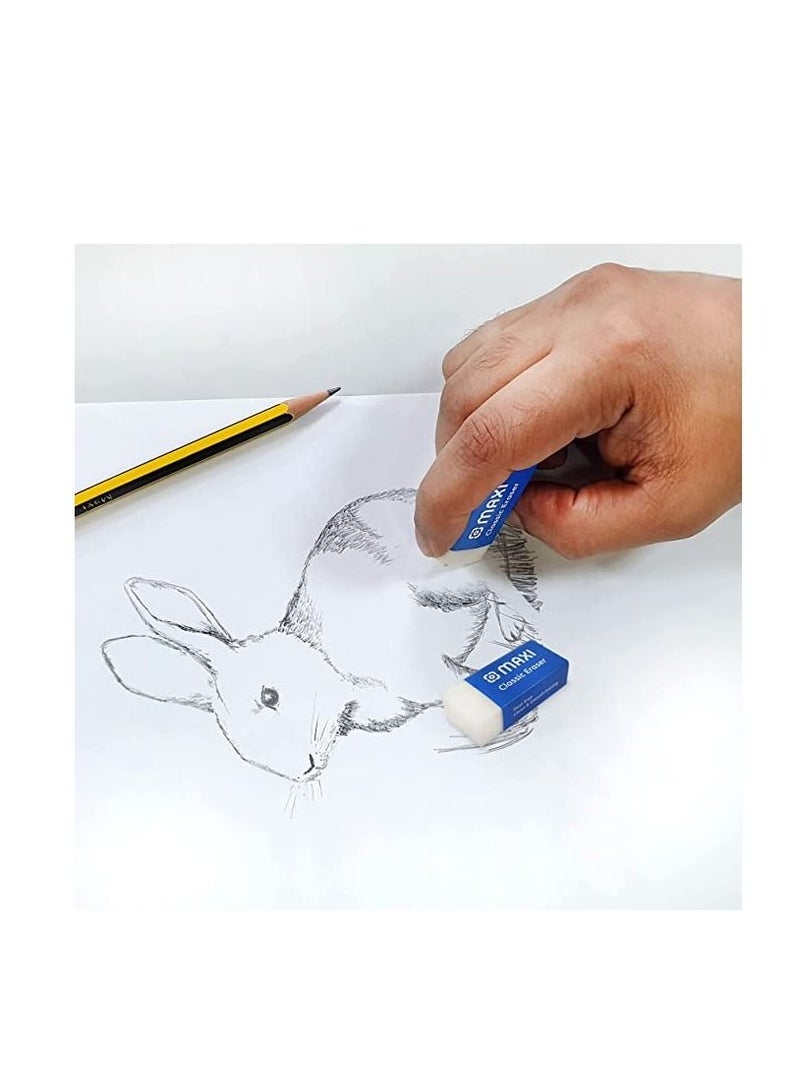 1-Piece Classic Pencil Eraser White