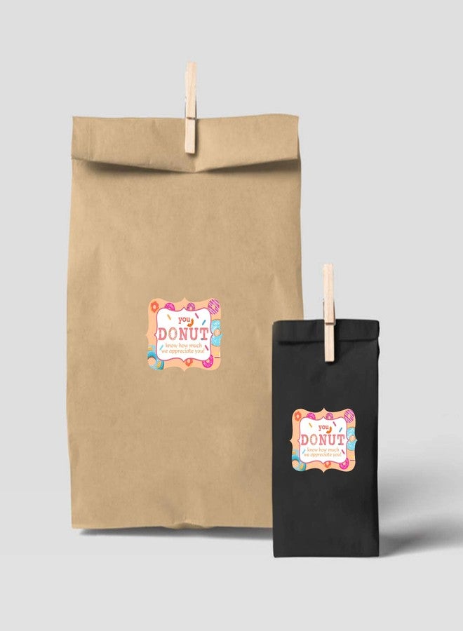 Top label Donut Know How Much We Appreciate You Stickers,1.5x2 Inch Teacher,Employee Appreciation Thank Favor Label Stickers,300 Pcs - Image 4