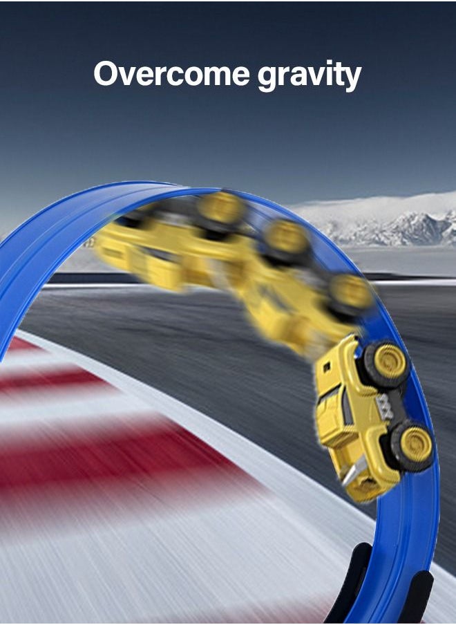 GROIC - Magnetic Toys Car, DIY Assembled Race Car Games Inertial Anti-Gravity Rail Roller Coaster, Race Track Educational Toys for Boys, Roller Cars Toys Gifts for Children (2 Car) - Image 1