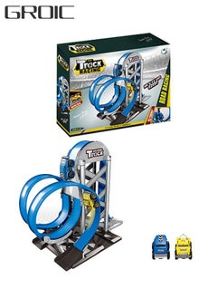 Magnetic Toys Car, DIY Assembled Race Car Games Inertial Anti-Gravity Rail Roller Coaster, Race Track Educational Toys for Boys, Roller Cars Toys Gifts for Children (2 Car)