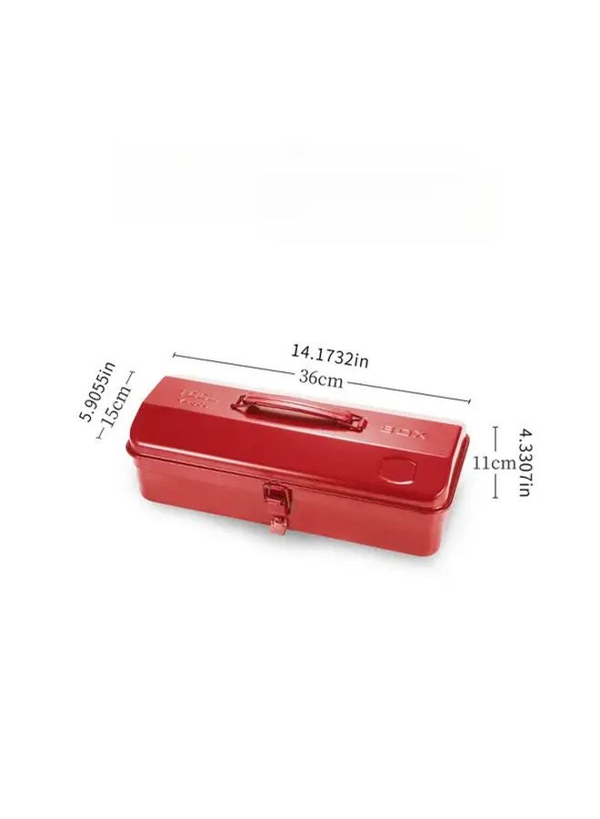 Portable Metal Camping Toolbox White Multi Purpose Outdoor Storage Organizer For Gear - Image 4