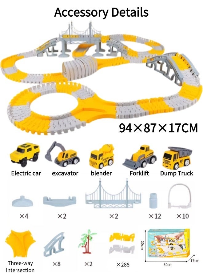 Vixplorn Electric engineering track car, track car toy, children's track car, track toy with toy car, toys for children aged 3+, gifts for children aged 3+ - Image 2